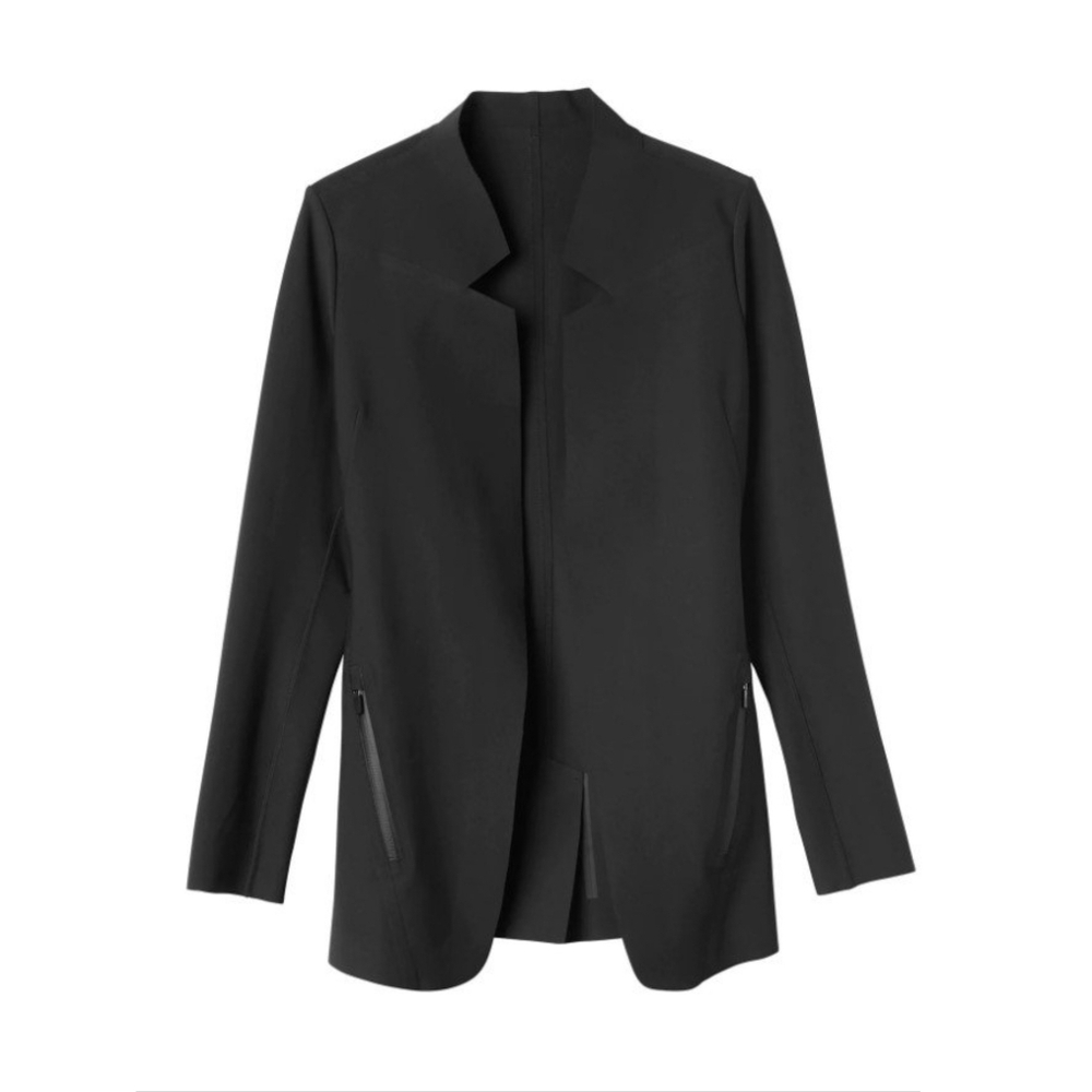 Athleta Black Open-Front Blazer Jacket
